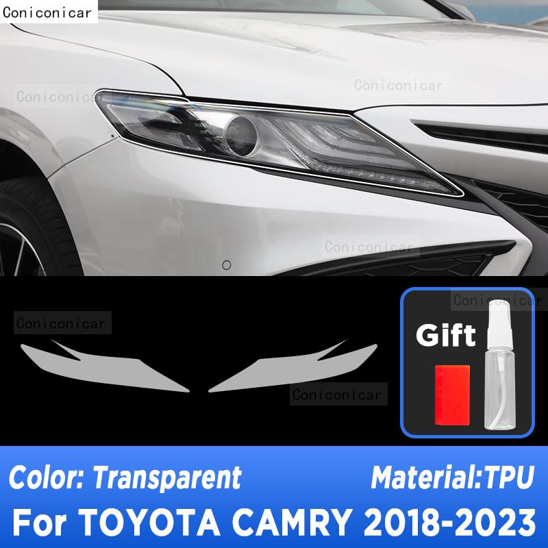 Для TOYOTA CAMRY 2018- Автомобильные Наружные Фары Защитная Пленка от Царапин на Передние Фонари Прозрачная Защитная Пленка Аксессуары