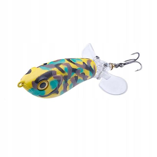 Wobbler Fishing Lure Pike Catfish Popper Flopper Whopper Rotary 9G