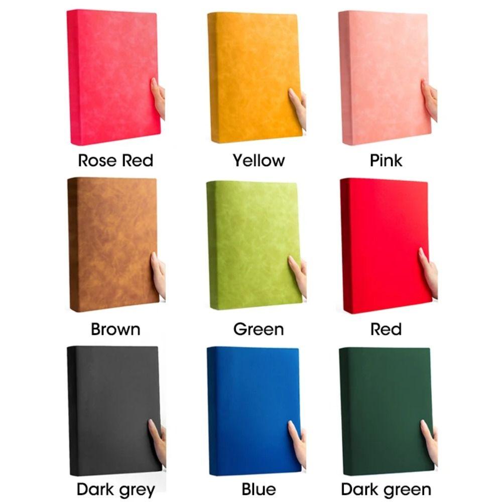 Line/Blank A4 Thick Notebook PU Cover A4 Square Notebooks Painting Notebook Large Notebook Study