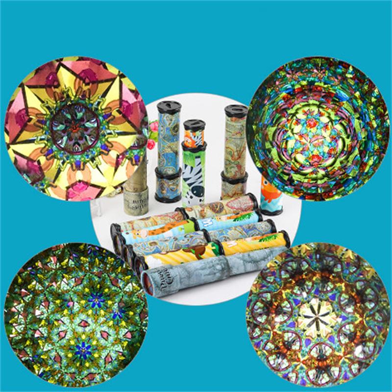 Children's Educational Decompression Toys Magical Kaleidoscope Rotatable Adjustable Kaleidoscope Fancy Color World Holiday Gift