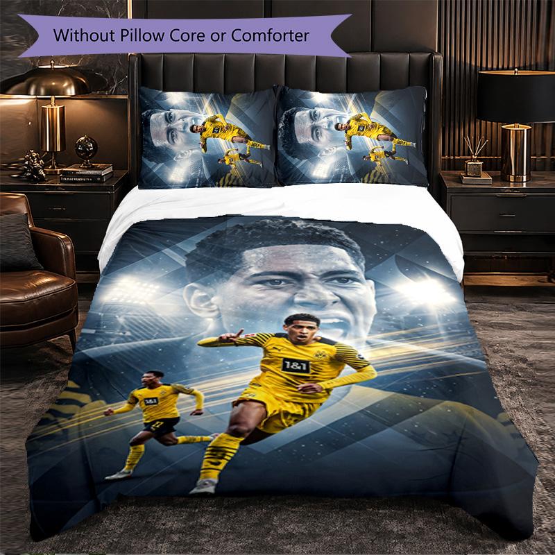 Jude Bellingham Themed Bedding 3Pcs Duvet Cover Set Decorative Bed Linen For Teen Room Home Decoration