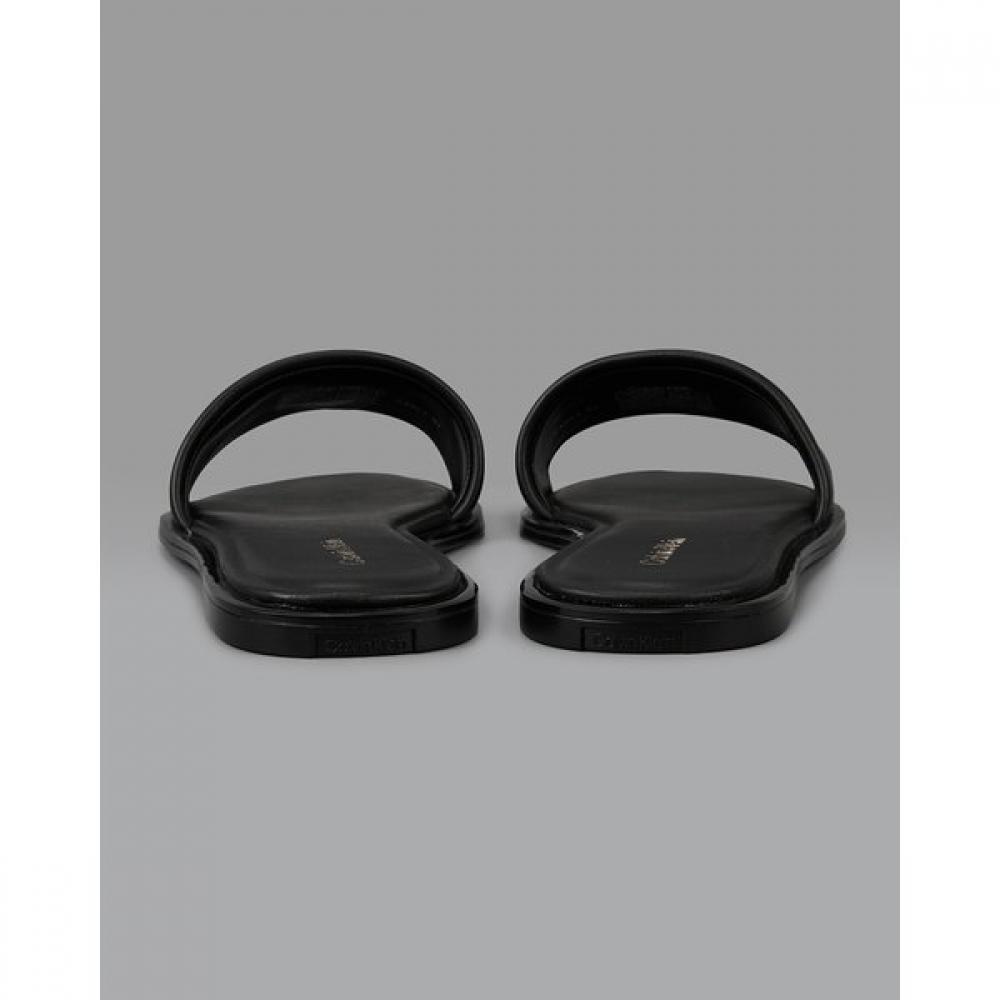 Calvin Klein Джинсы Женские S Philomena Круглый Плоский Кожаный Бар Сандалии Hw02925 0gj