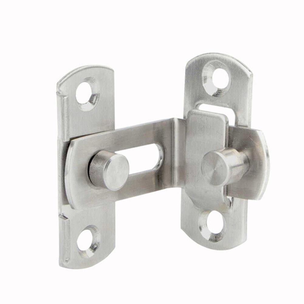 Door Lock Guard Latch Bolt 90 Degree Stainless Steel Toggle Latch Sliding Barn Door Lock Wine Cabinet Closet Right Angle Lock