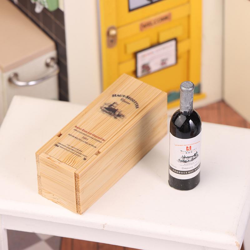 1 комплект кукольного домика, миниатюрная имитация красного вина, модель коробки для еды, аксессуары для декора кукольного домика, детские игрушки для ролевых игр