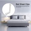 4Pcs White Bed Sheet Clips Non-Skid Quilt Sheet Buckle Adjustable Bed Sheet Holders  Bed Sheets