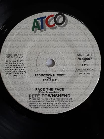7inch Record PETE TOWNSHEND - Face The Face 7995907 ATCO Records 1985 Canada Rock Used