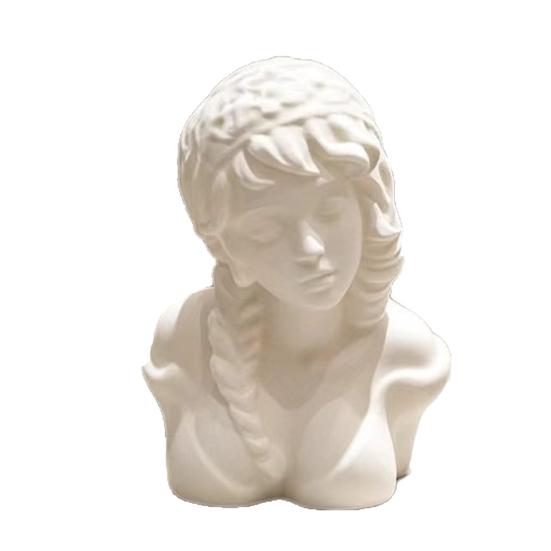 Статуэтка бюста девушки, 3D-печатная фигурка головы девушки с закрытыми глазами для дома, гостиной, спальни, полки, рабочего стола