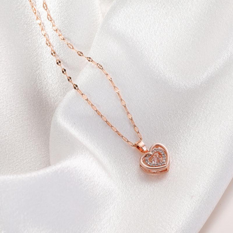 High Grade Heart Of The Sea Pendant Necklace Stainless Steel Chain Choker Jewelry Valentine's Party Gifts For Women Girls