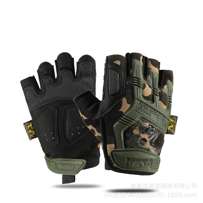 Tactical Half-Finger Gloves Cycling Hiking Outdoor Sports Anti-Slip Sun Protection Unisex Use