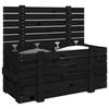 VidaXL Storage Box Black 91x40.5x42 Cm Solid Pine Wood 825002