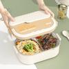 304 Stainless Steel Lunch Box for Students Office Workers Portable Large Capacity Lunch Box with Cutlery Food Storage Containers
