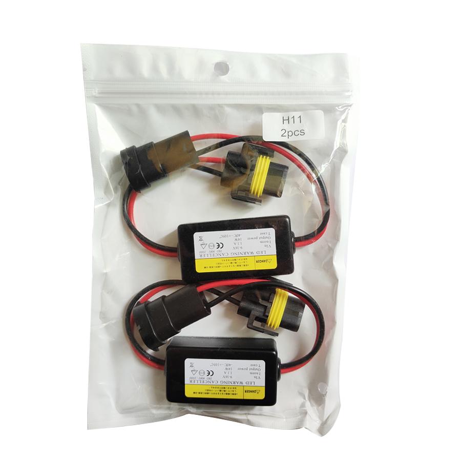 2Pcs 14W H8 H11 LED Decoder Load Resistor Car Dashboard Warning Canceller Car LED Headlight Fog Lights Canbus Cable 9-16V