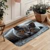 Коврик для двери с изображением британской короткошерстной кошки, нескользящий коврик для помещений, машинной работы, из шлифованной ткани, коврик для прихожей, коврик для ванной комнаты