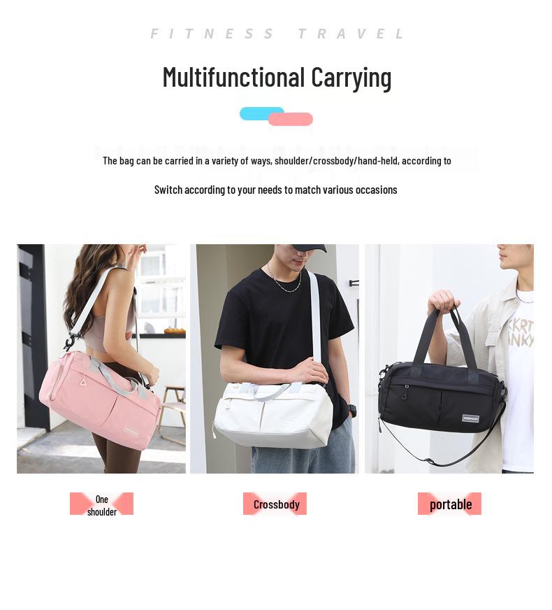 Женская летняя спортивная сумка с отделениями для влажных/сухих вещей, сумка для йоги, отделение для обуви, логотип с принтом,