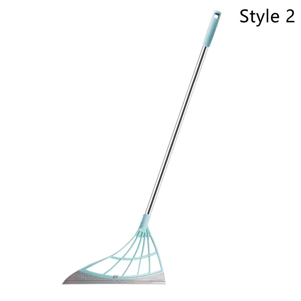 Lazy Broom Silicone Broom Water Stain Remover Stainless Scraper Non-Stick Hair Remover Window Groove Cleaning Flexible