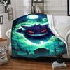 Ghostly Pokmon Night Flannel Blanket Super Soft Warm Cozy Blanket For Sofa Bed Office Travel Allseason Home Decor Gift