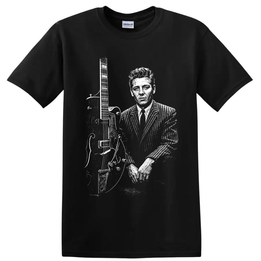 Eddie Cochran Guitarist T Shirt Rockabilly Rock and Roll Pioneer Music Art Tee