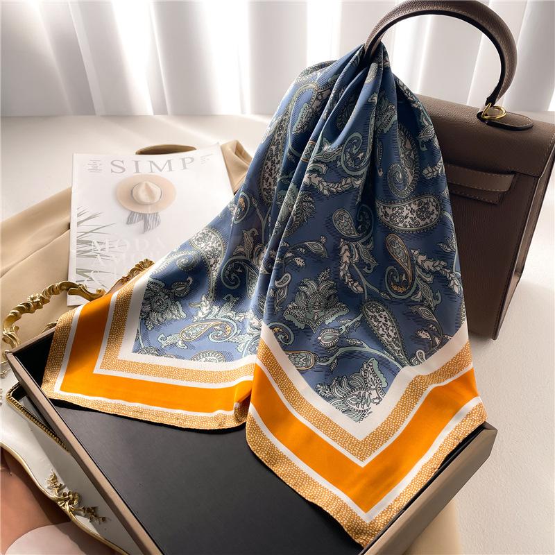70 * 70cm New Silk Small Square Scarf For Women'S Neck Protection Professional Scarf Versatile Hair Tie Headscarf Scarf