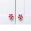 Christmas Knob Covers for Cabinets Red White Peppermint Stretchable Handle Covers Decorative Drawer Pulls for Holiday Kitchen Bathroom Home Decor