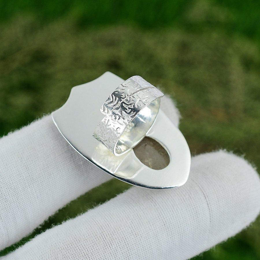 Friendship Day Deal 925 Silver Oval Golden Rutile Gemstone Promise Mother Ring