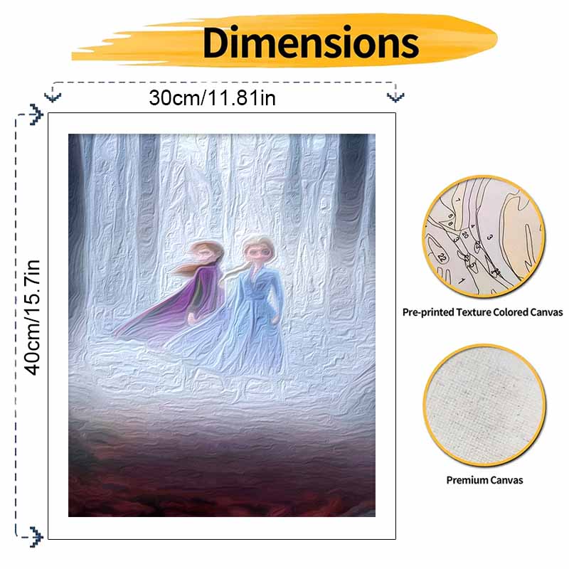 Disney Набор для рисования по номерам Холодное сердце 2 Эльза Анна Холст для рисования DIY Настенное искусство Картина Декор для дома Для взрослых Подарок для рисования Хобби