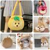 Pineapple Pup And Strawberry Bear Plush Cartoon Shoulder Bag Large Capacity Tote For Everyday Use