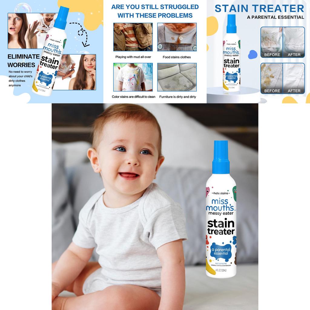Messy Eater Multifunction Stain Cleaner For Clothing And Furniture Spot Removal Spray