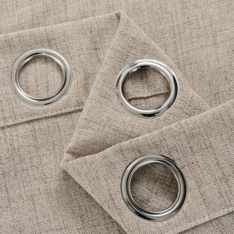 Текстильная льняная пряжа Спальня Гостиная Кабинет Теплый Однотонный цвет, Шторы