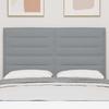 LED Headboard with LED Light Strips Light Grey 144 cm Fabric