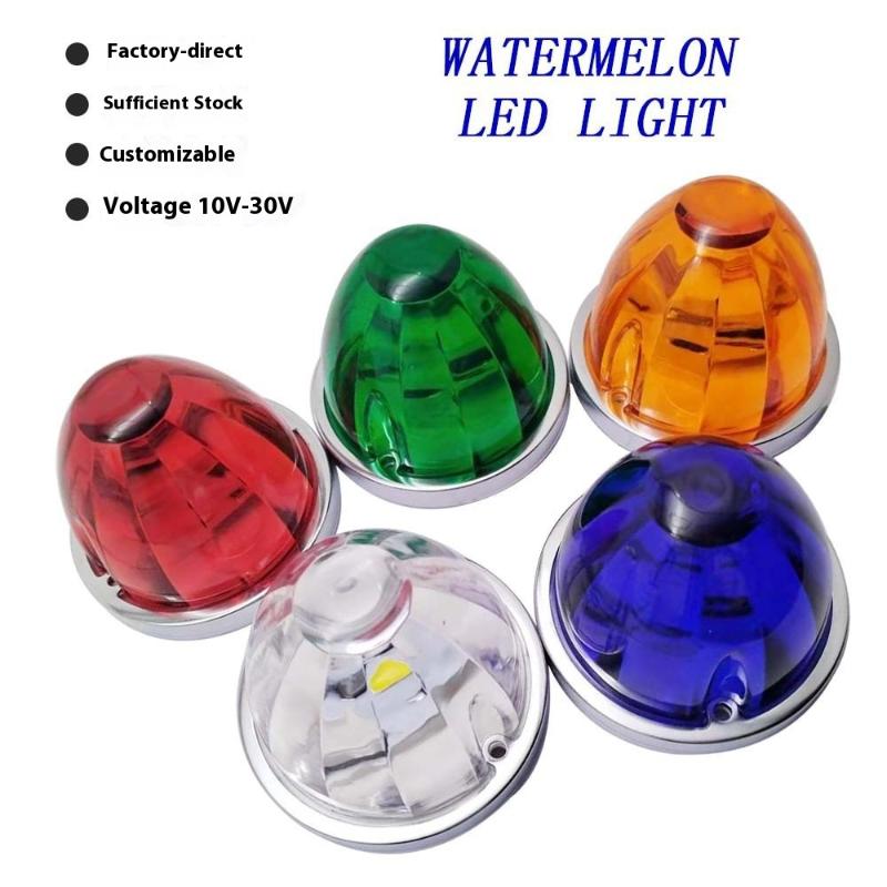 1 Комплект Автомобильный Грузовик Боковой Габаритный Огонь Указатель Поворота Прицеп Лампа Арбуз Грузовик Боковой Фонарь Светодиодный Водонепроницаемый 12В24В Автомобильный Габаритный Огонь