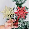 1Pc Glitter Exquisite Metal Christmas Christmas Decoration Party Decoration Tree Top Star Gold Stamping Snowflake