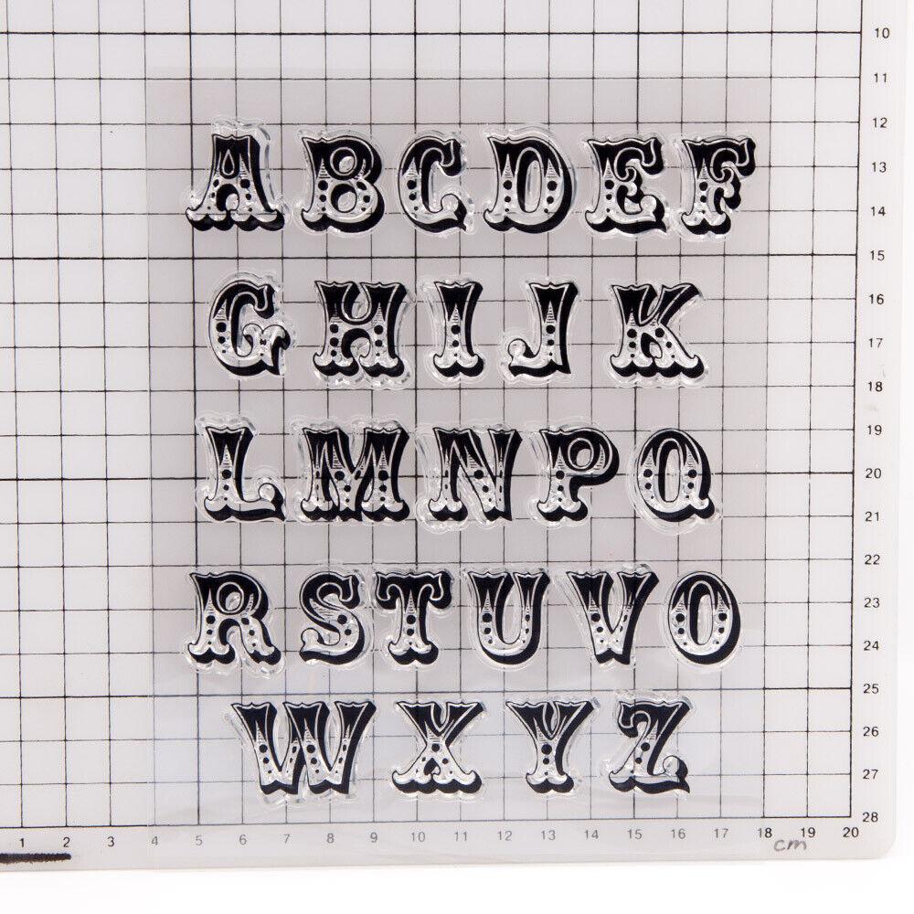 Прозрачные силиконовые прозрачные штампы с буквами алфавита ABC для печати, сделай сам, скрапбукинг, альбом, декор для карт, слово Capital