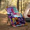 My Little Pony Characters In A Colorful Collage Customizable Outdoor Blanket Customize Your Name Comfortable Texture Versatile For Picnics Outdoor