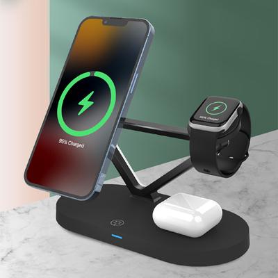 Беспроводное зарядное устройство 3 в 1, магнитный держатель для Magsafe Iphone 12 13 14 Pro Max, индукционная зарядная станция для Apple Watch Airpods