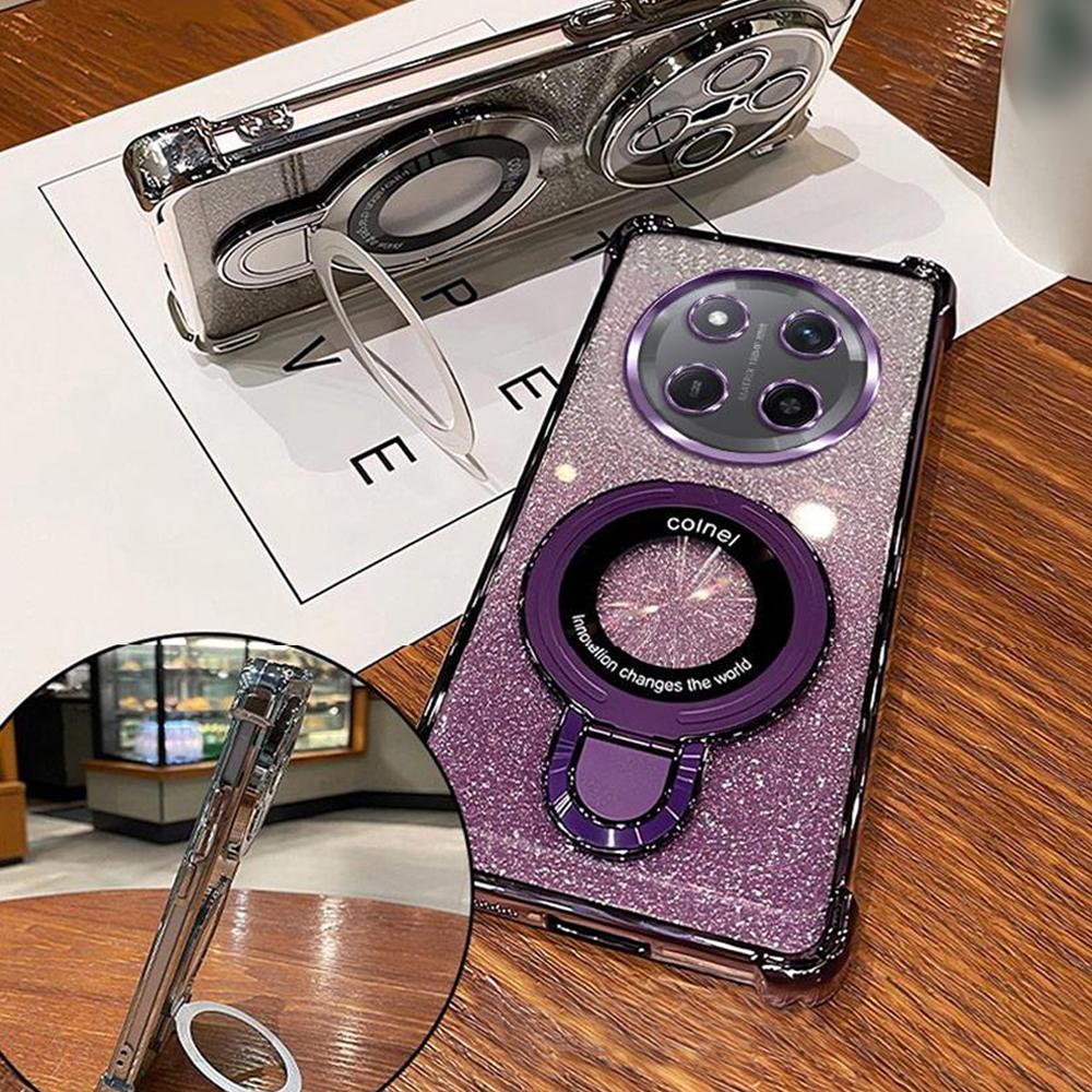 Glitter Shockproof Phone Case For Motorola Edge 60 50 Fusion Pro NEO G14 G24 G34 G54 G84 G52 G10 Magnetic Bracket Holder Cover