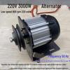 220В 2000Вт Низкоскоростной Бесколлекторный Генератор Переменного Тока с Постоянными Магнитами для Ветроэнергетики и Гидроэнергетики (50Гц)