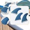 3 Pieces Surfboard Fins Surfing Tail Thruster for Canoe Paddleboard Shortboard Water Sports