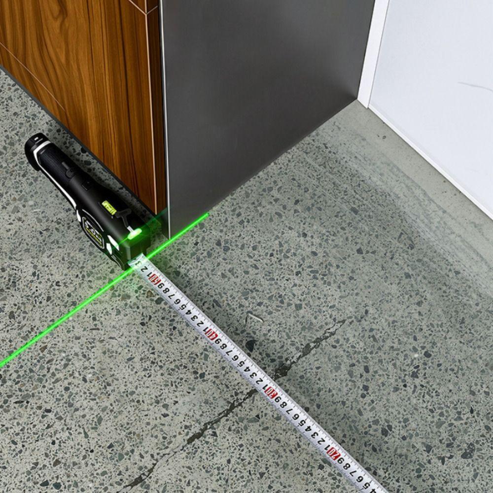 Rechargeable Laser Tape Measure Retractable Electric Measuring Tool Laser Level Home DIY