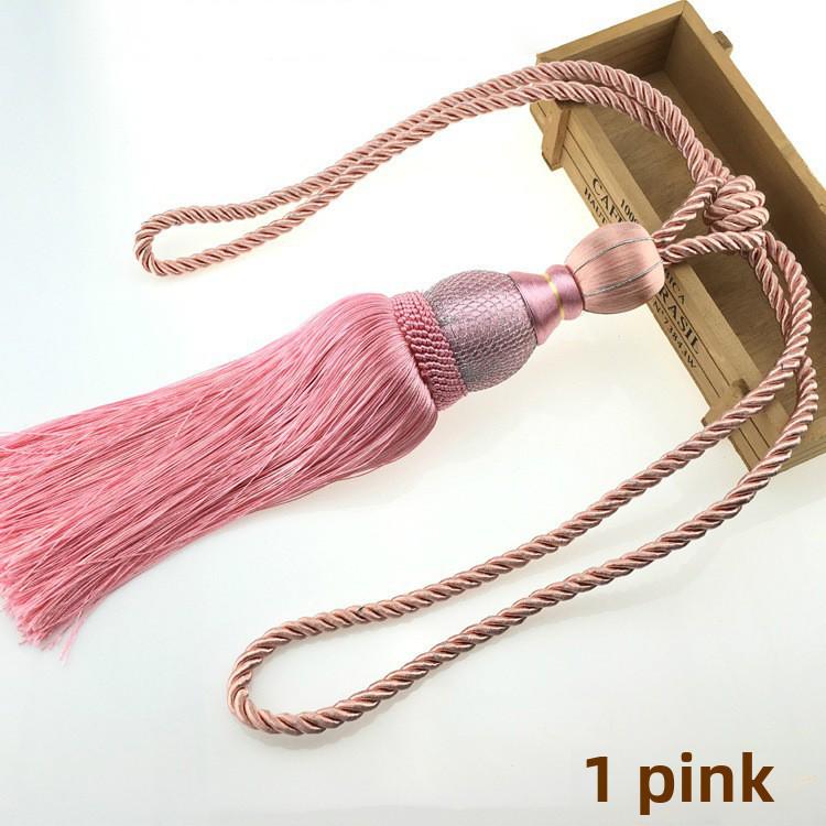 Роскошный золотой проволочный подхват для штор с кисточками в виде шара