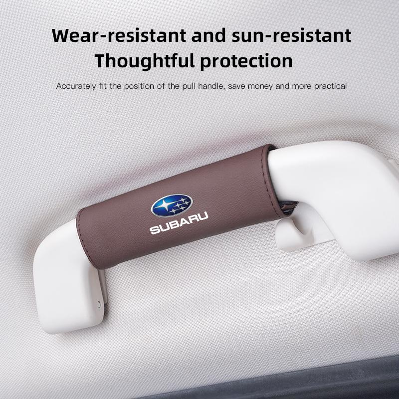1Pcs PU Leather Roof Handle Anti-scratch Protector Case For Subaru STI Forester Impreza Legacy Outback XV BRZ WRX Tribeca