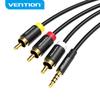 Vention 3.5 Mm To RCA AV Camcorder Video Cable 3.5mm Male To 3RCA Male Plug Stereo Audio Video AUX Cable for Smartphones Home Theater