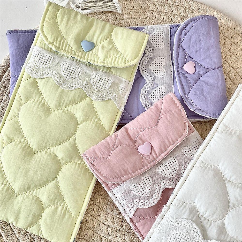 Sweet Lovely Eyeglasses Case Korean Style Cute Pencil Case Cotton Glasses Storage Bag Student