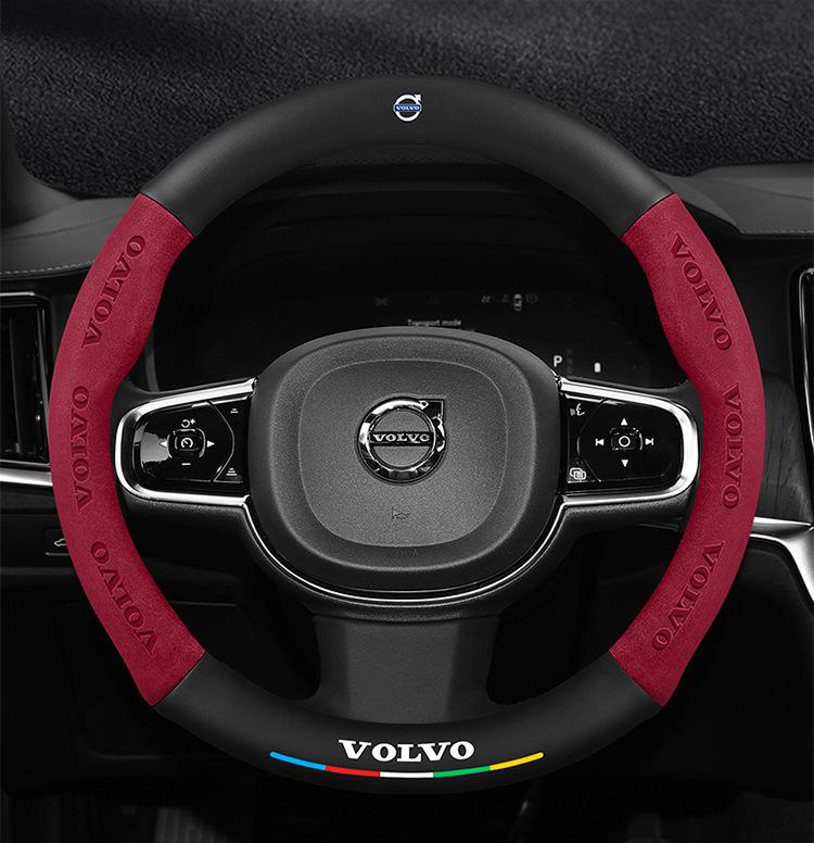 Чехол рулевого колеса из замши и углеродного волокна для Volvo XC60, XC90, S90, S60, XC40, S40
