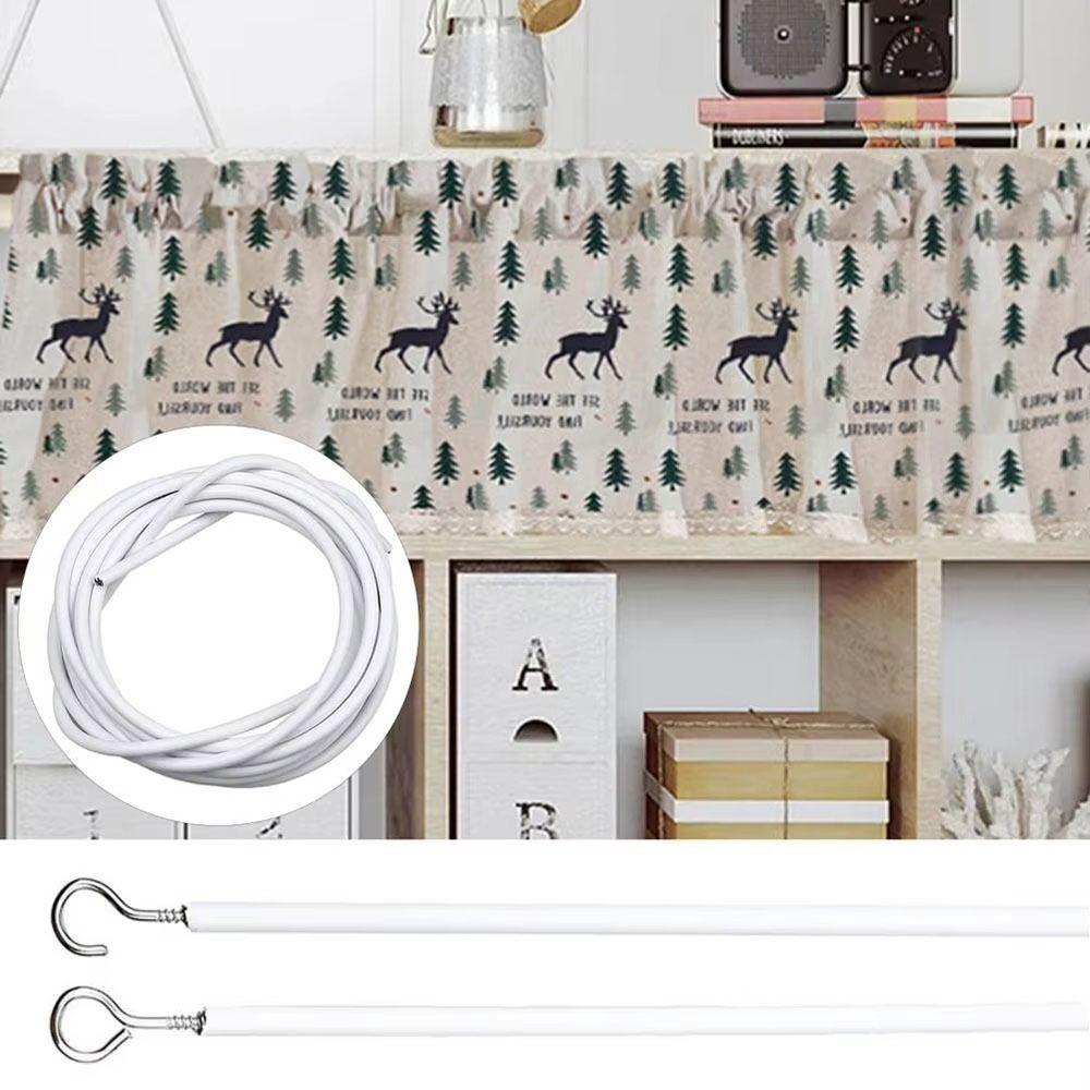 1Set 2/3/4/5 Meters Curtain Spring Rope PVC Steel Curtain Track Wire Durable Window Cord Cable Net