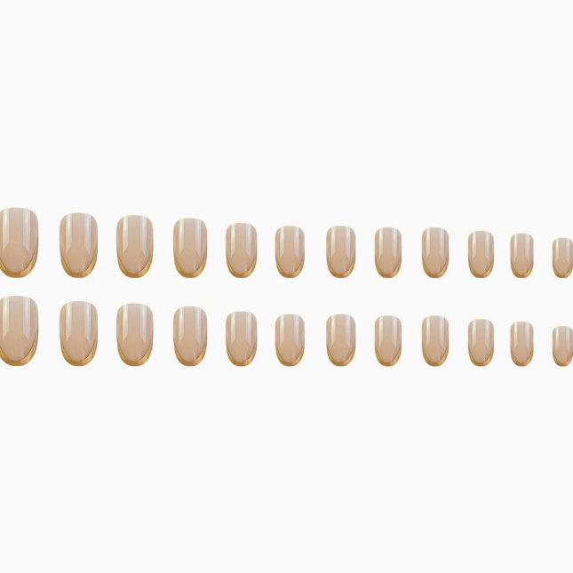 Wearable Nail Patch Nail Art Wearable Nail Gold French Fake Nail Extension Removable Nail Wholesale