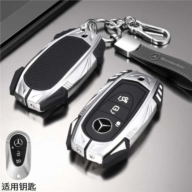 Car Key Case Cover for Mercedes-Benz A B C E G S Class CLA CLS GLA GLB GLC GLE GLS EQA EQB EQC 3 Buttons Auto Accessories