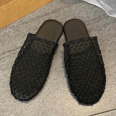 Сетчатые женские тапочки-балетки дизайнерская обувь повседневные женские сандалии лето 2025 модные шлепанцы шлепанцы для ходьбы новые женские туфли