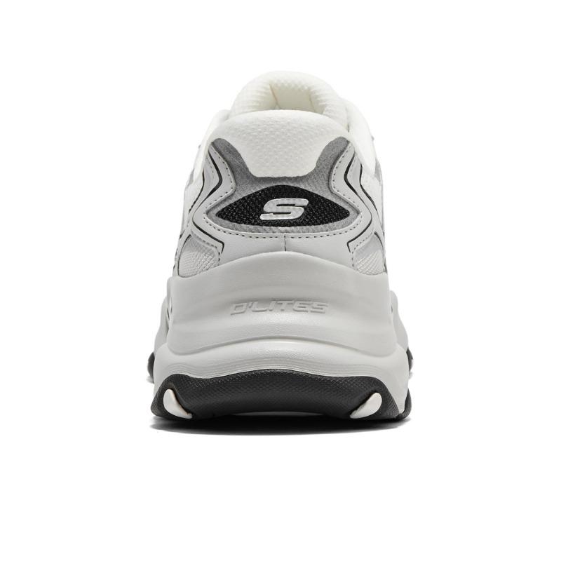 Skechers D'LITES 5.0 Men Comfort Non Slip Breathable Dad Shoes White Black 232424-WBK