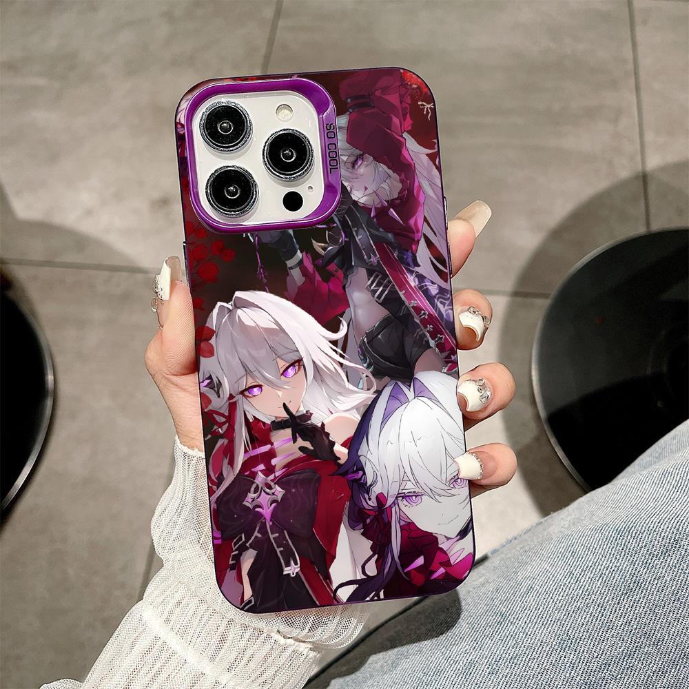 HSR Thelema Purple Translucent Mobile Phone Case for iPhone 17 16 15 14 13 12 11 X XR XS Air Pro Max Plus Colorful Cover