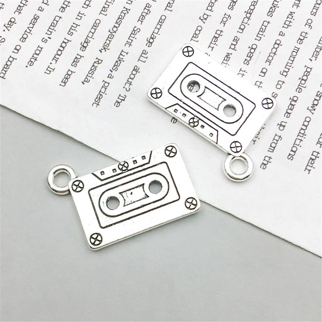 60 шт., подвески в виде музыкальной гитары, подвески античное серебро, смешанная музыкальная серия, кулон «сделай сам», ювелирные аксессуары